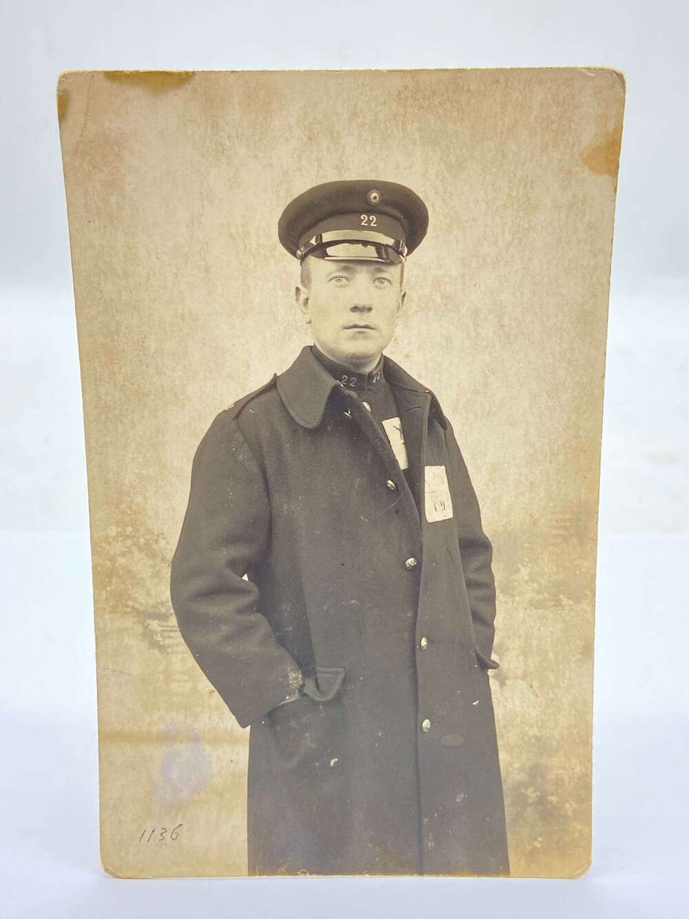 WW1 Belgian Officer At German G&ouml;ttingen Prisoner Of War Camp Photo