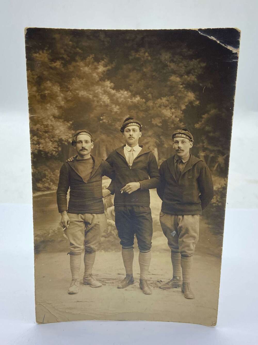 WW1 French Sous-Marins Submarine Seamen Portrait Photograph