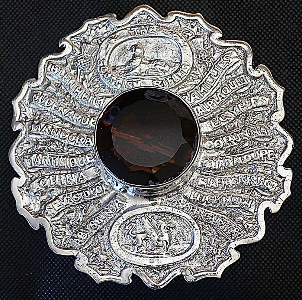 26th Foot Scottish Rifle (Cameronians) Victorian Pipe Majors Plaid Brooch