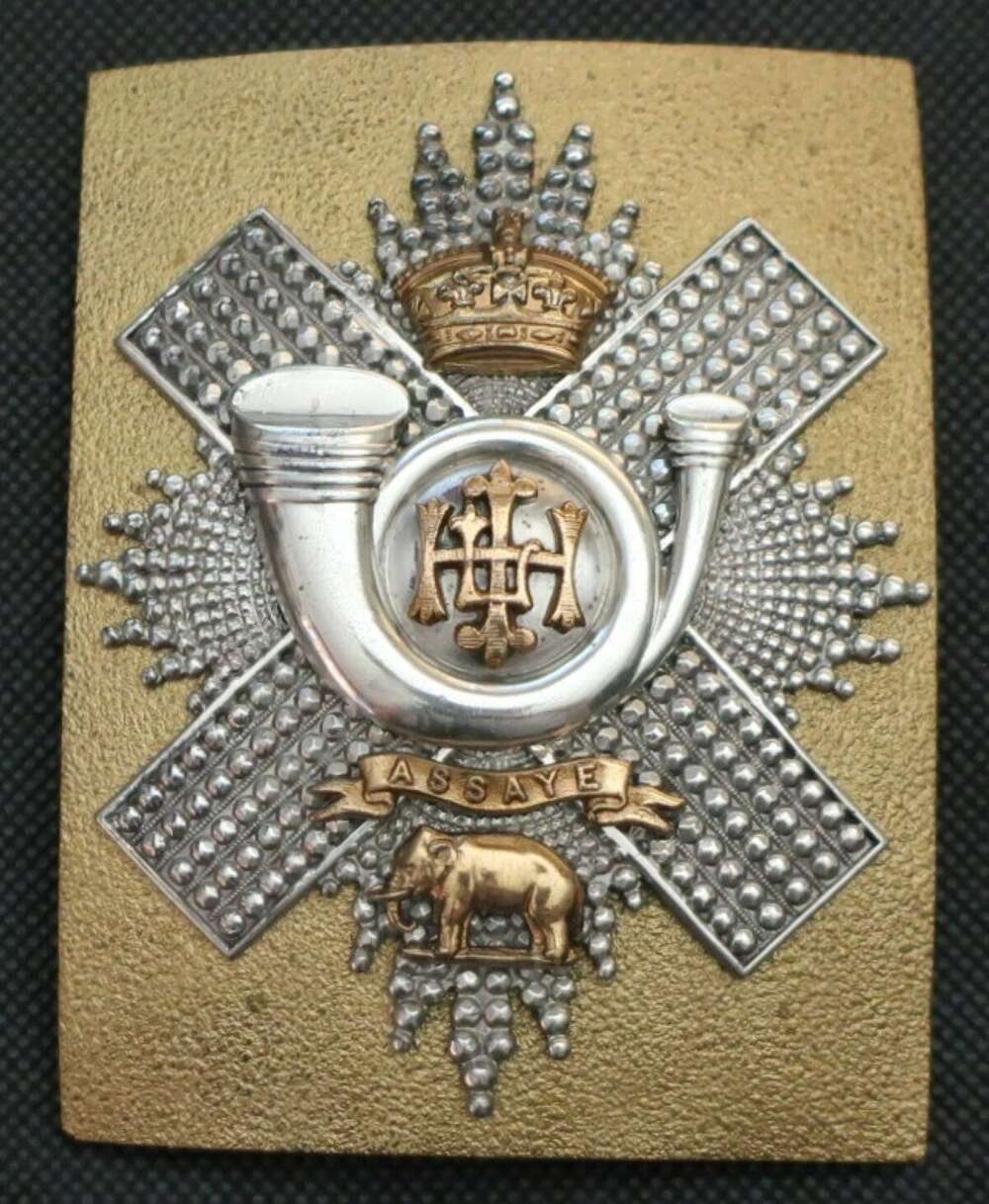 The Highland Light Infantry (HLI) Victorian Officers Shoulder Belt Plate