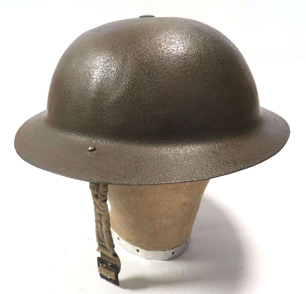 Scarce Early  British Mk1* Raw Edge Helmet Dated 1939 Battle of France