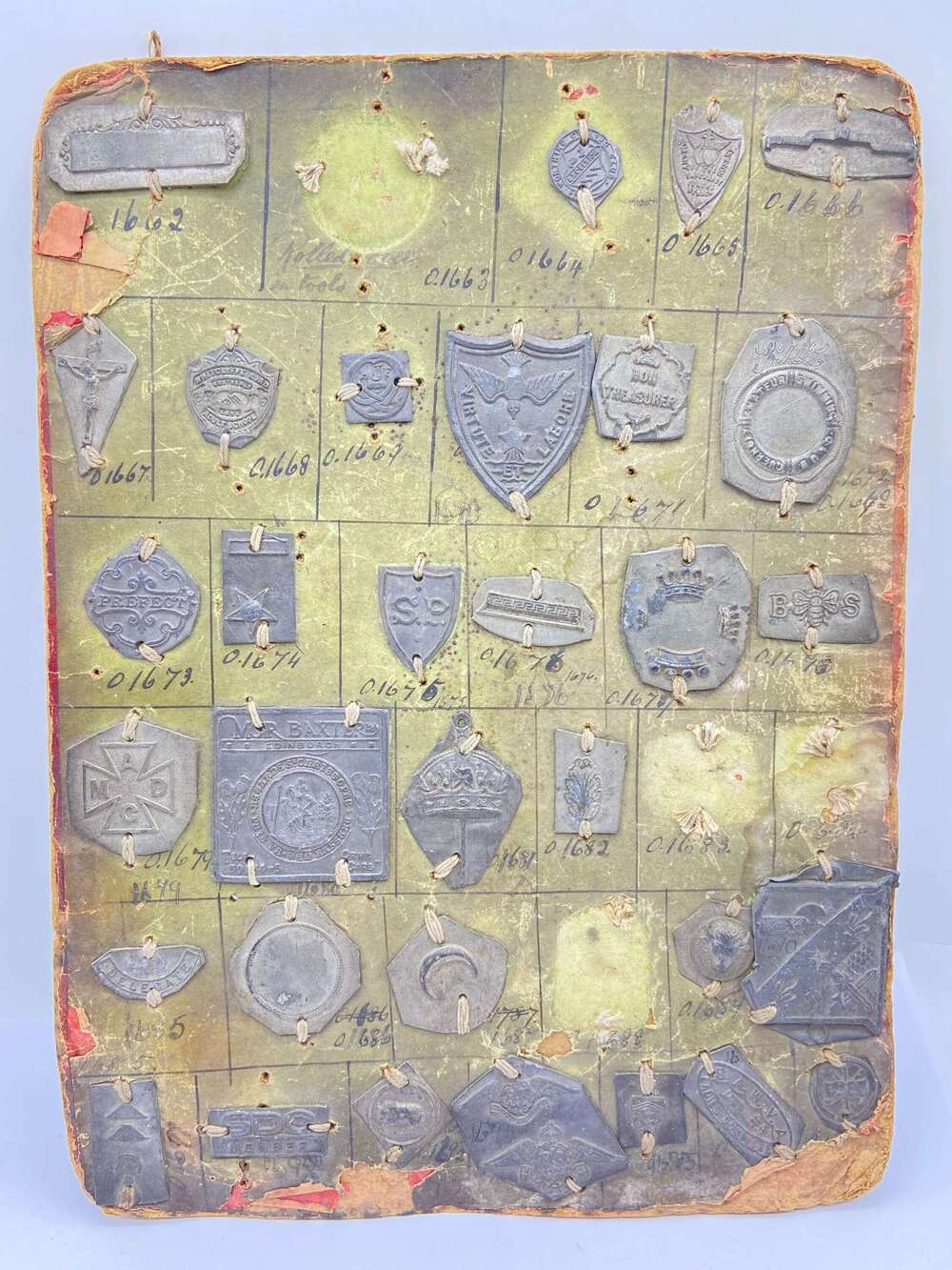 Antique Lead Badge Samples From A Badge Manufacture Including RAF Etc