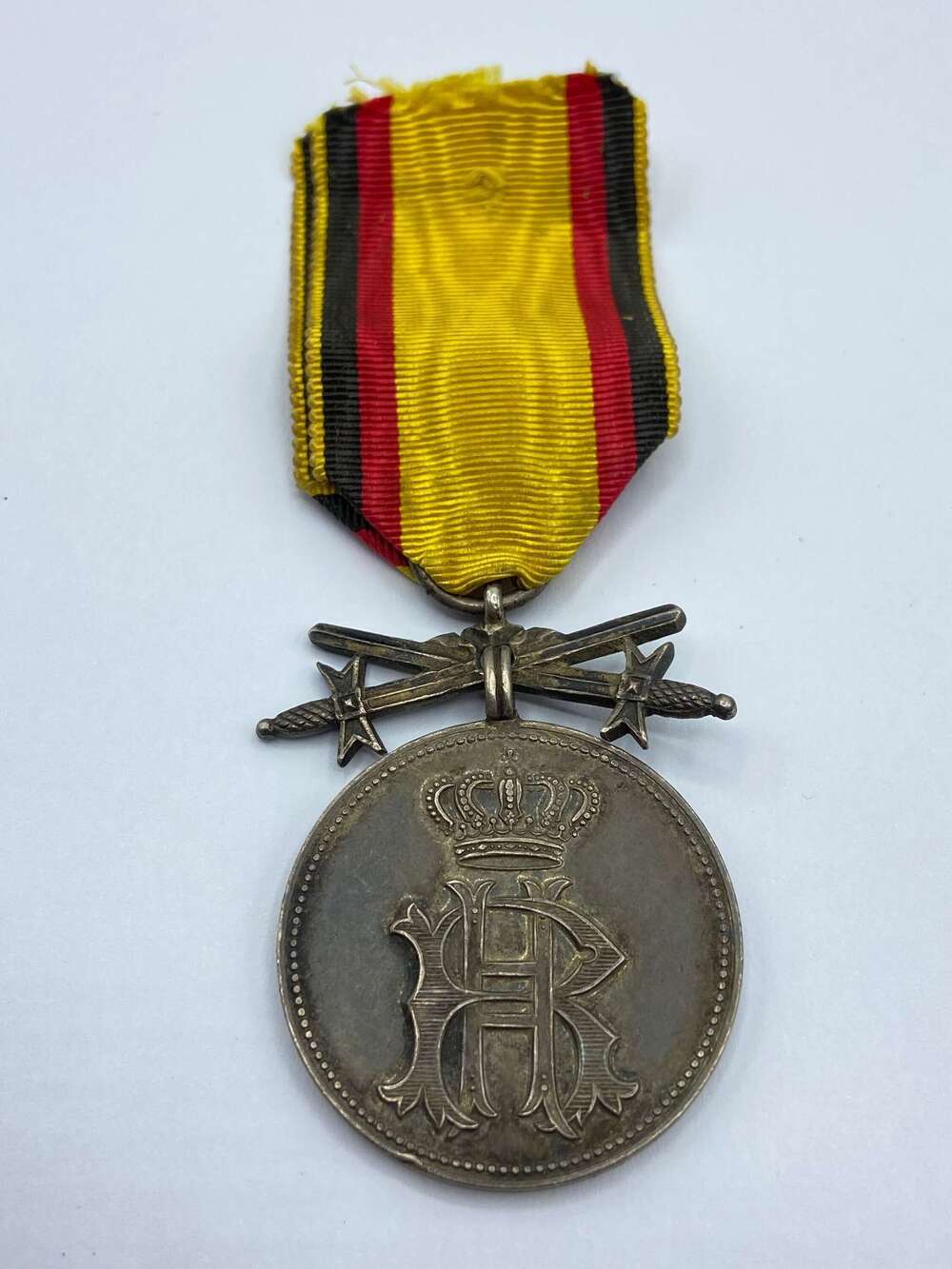 WW1 German Princely Reuss Cross of Honour Medal In Silver With Swords