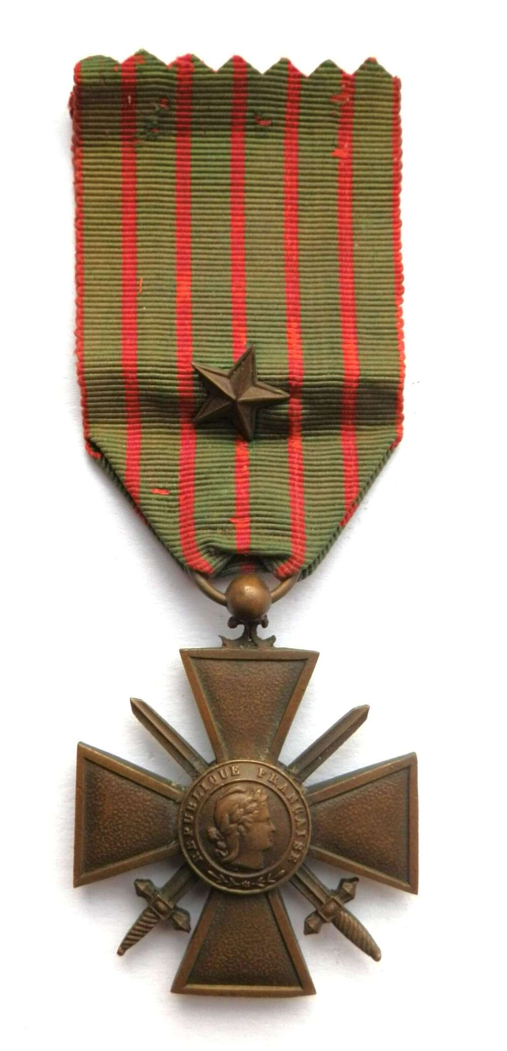 French Croix de Guerre 1914-1915 issue. with Bronze Star.