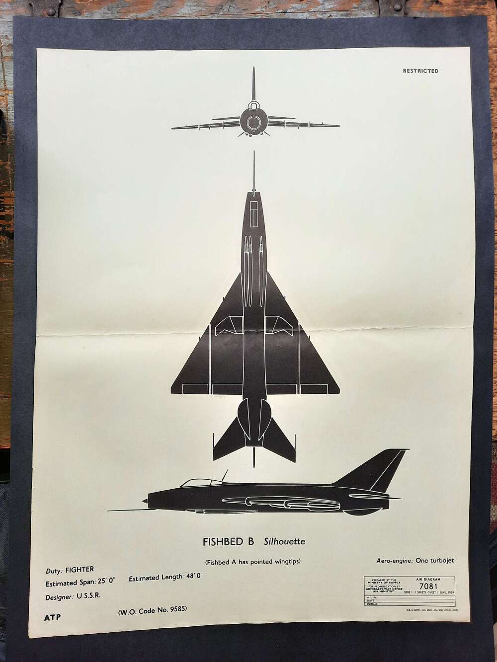 Mig Fishbed B Recognition Poster