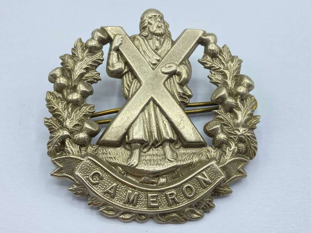 WW2 Period Cameron Highlanders Scottish Cap Badge