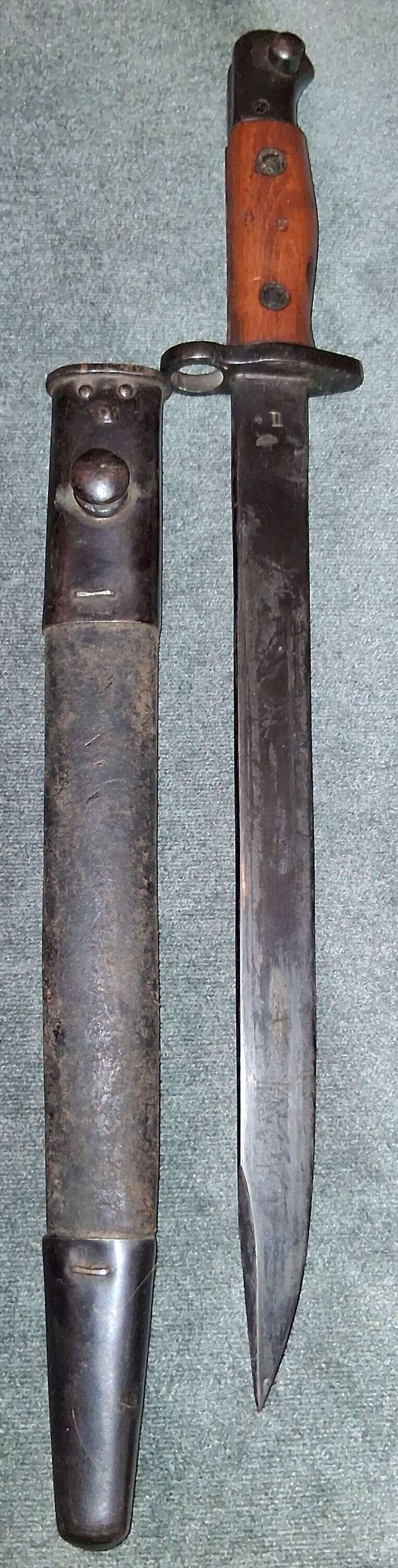 A WWII Indian made mkii* bayonet for the enfiled rifle