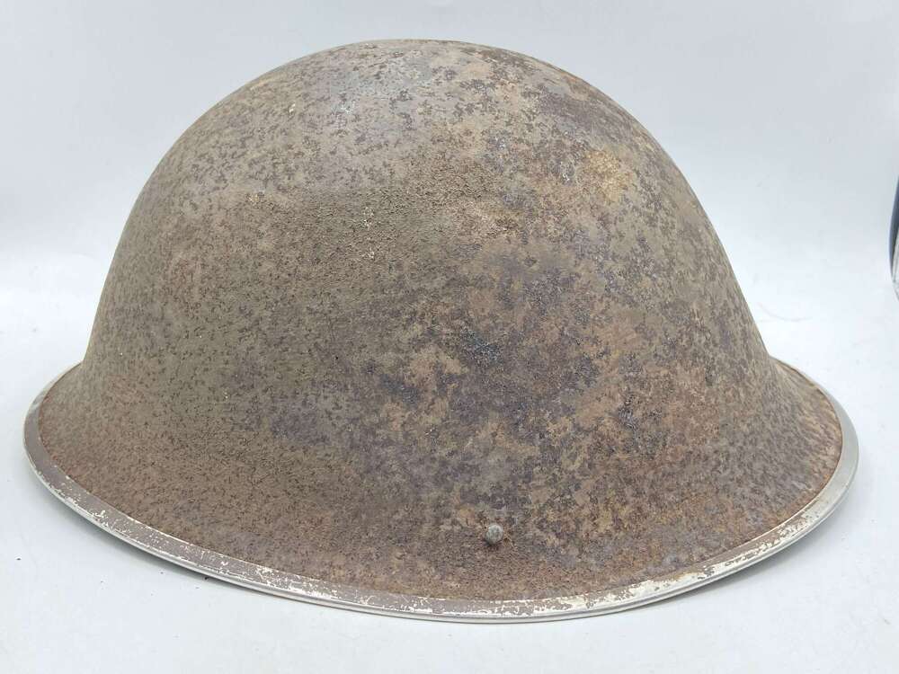 WW2 British Army Mk3 Turtle Helmet, Liner & Chinstrap Dated 1945