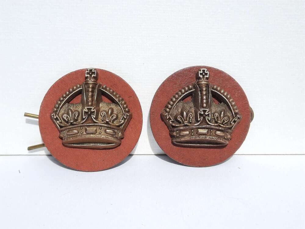 Pair of Flight Sergeant Plastic Crowns