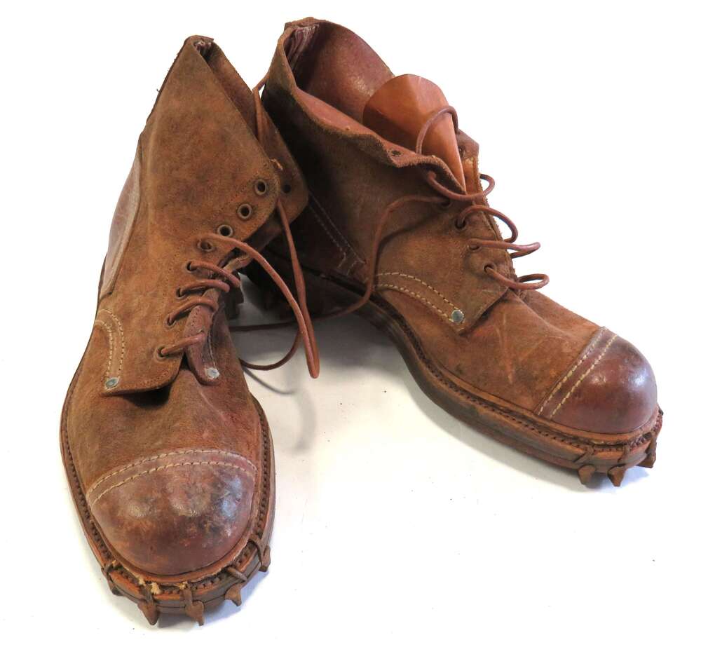 Scarce Pair of WW2 Mountain Troops Ice Climbing Boots