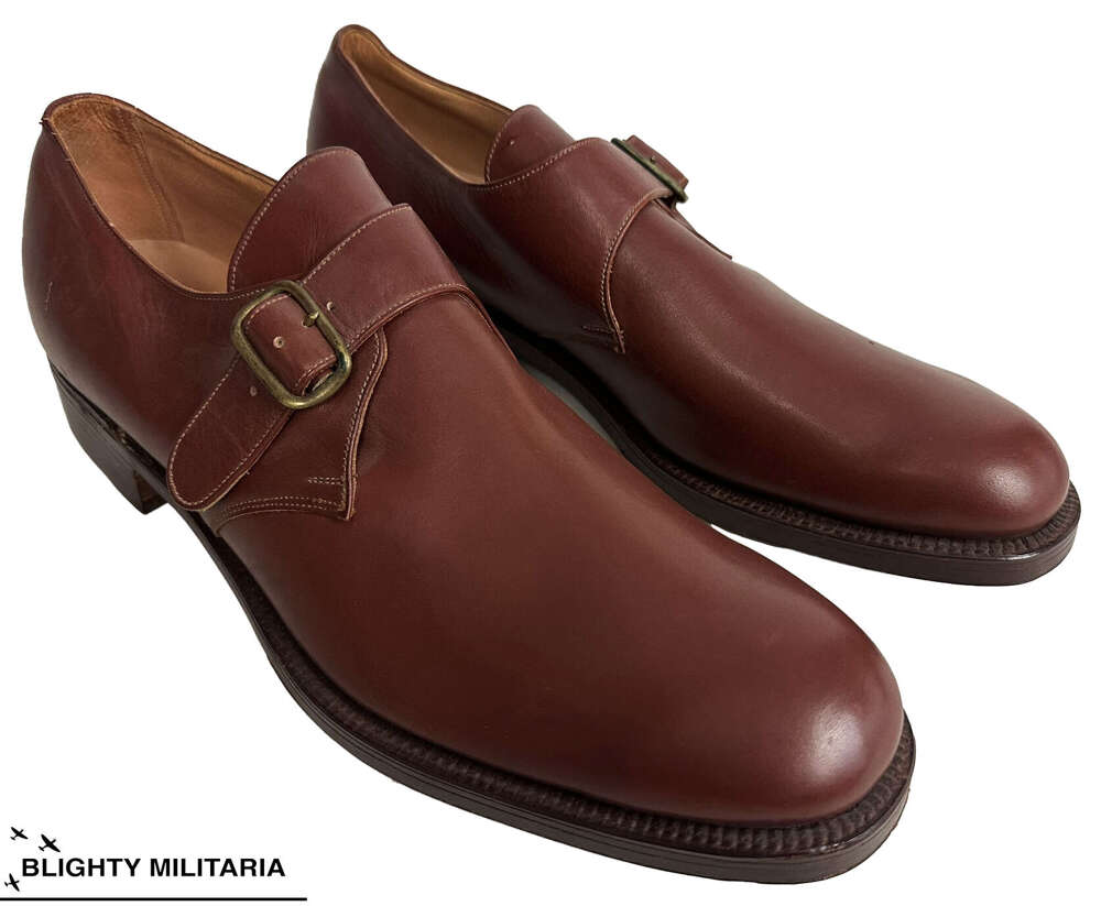Original WW2 British Made US Army Officer's Monk Strap Shoes by 'Church's' - Size 10