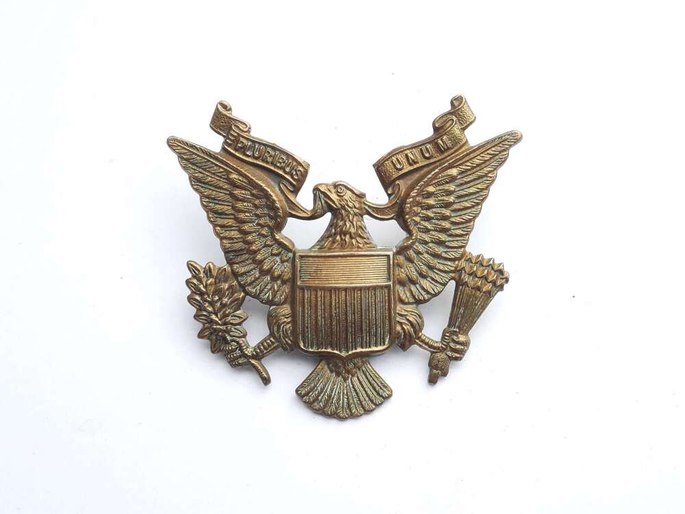 WW2 1st American Squadron Home Guard Cap Badge