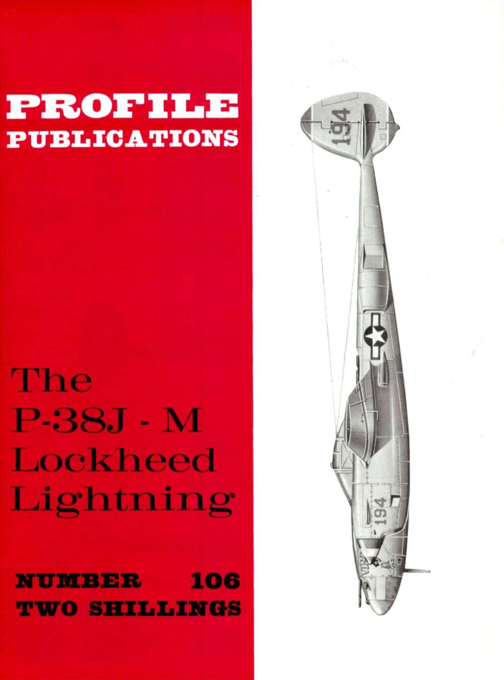 Profile Publications #10 The P-38J-M Lockheed Lightning by Le Roy Weber Jr: 1966 Softback
