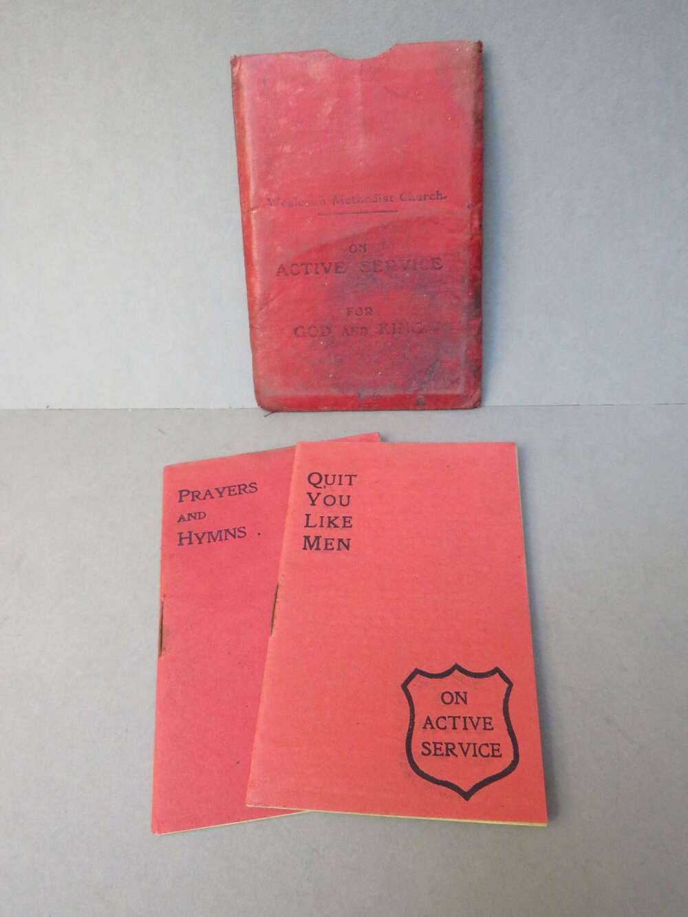WWI On Active Service God & King Chaplains Booklets for Parade, Hymns