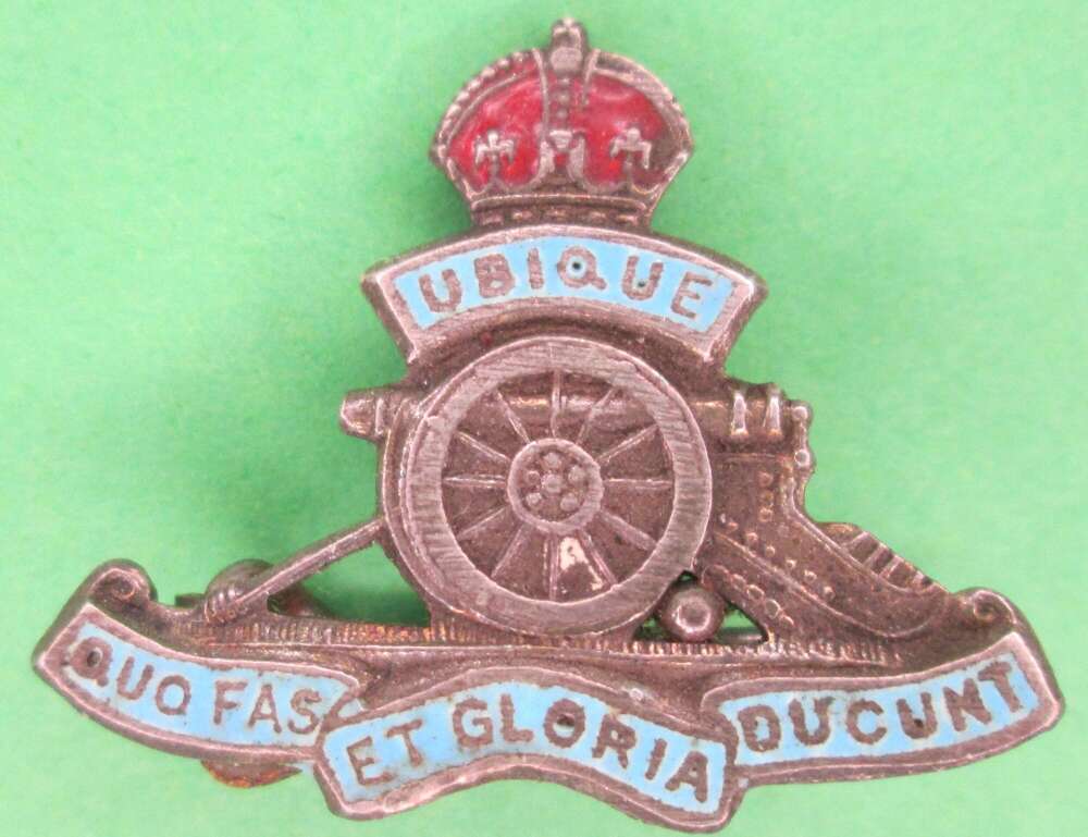 A Royal Artillery minature sweetheart brooch