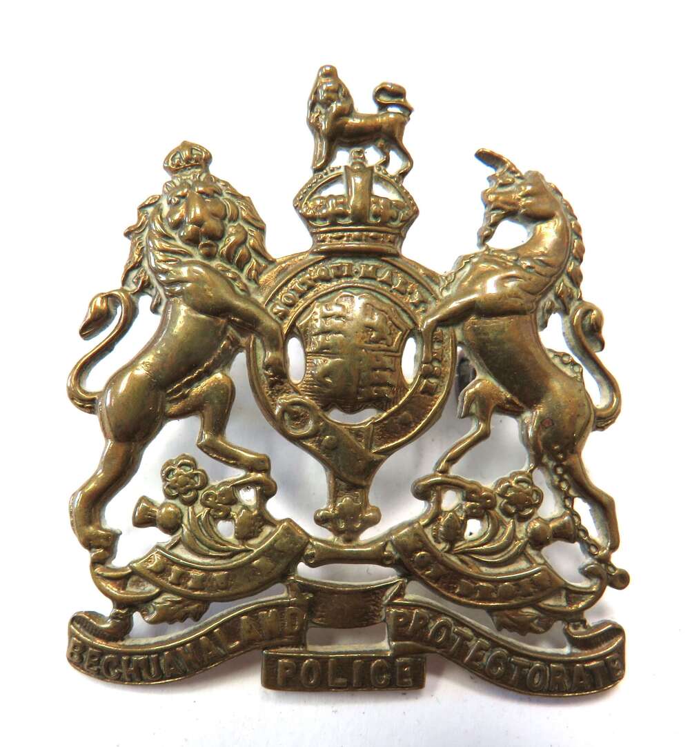 Scarce Post 1901 Bechuanaland Protectorate Police Helmet Plate