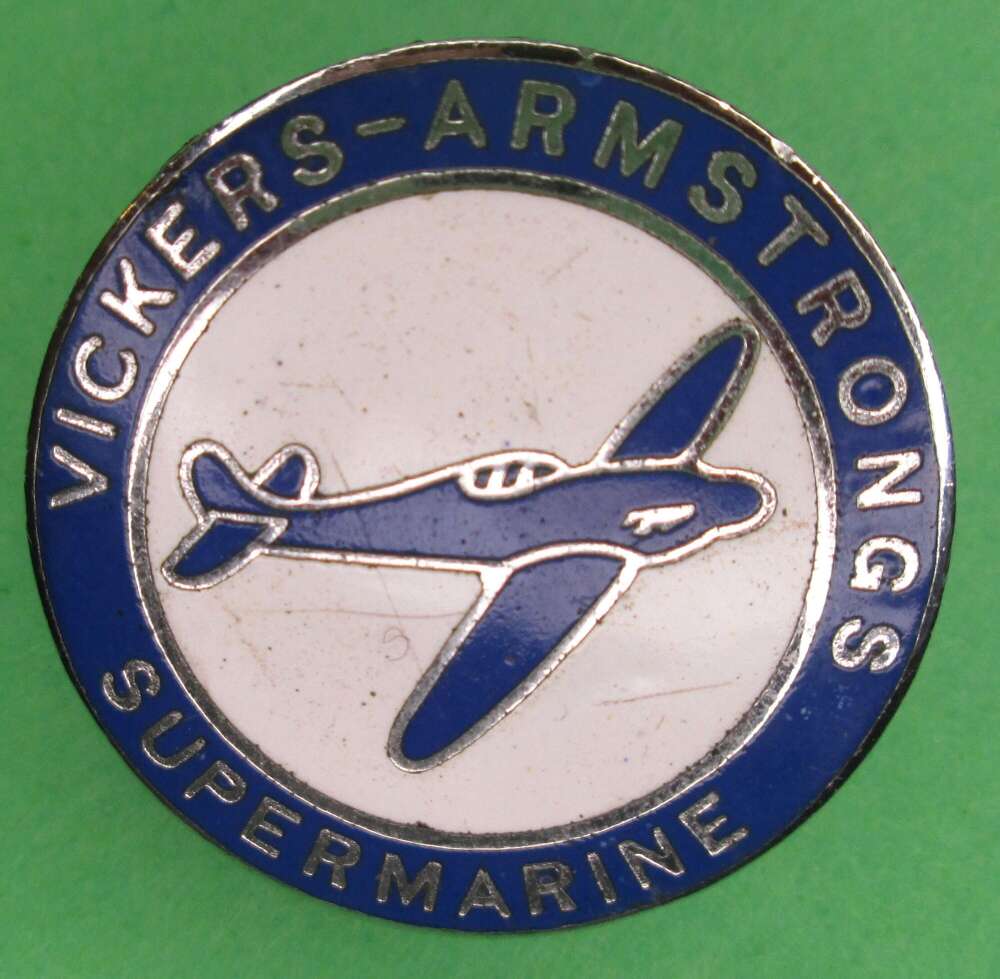 Vickers  Armstrong supermarine WWII WORKERS BADGE