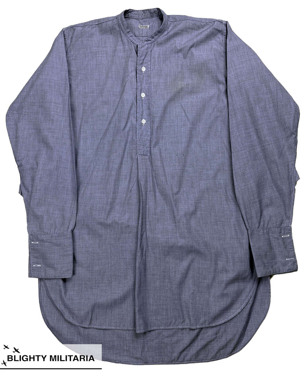 Original 1954 Dated RAF Officer's Collarless Shirt - Size 15