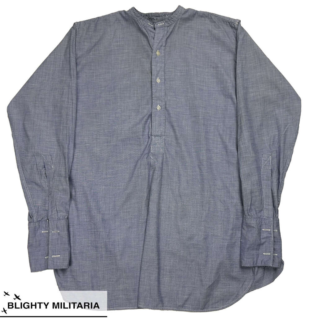 Original 1954 Dated RAF Officer's Collarless Shirt - Size 15