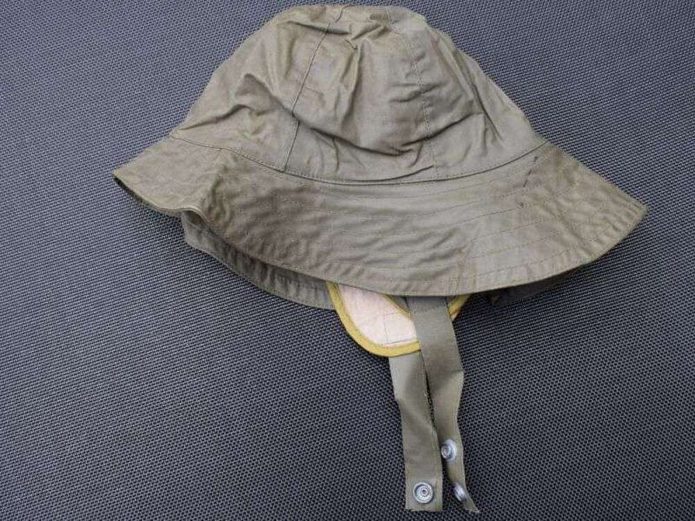 60) Nice Unissued WW2 US Army Waterproof Rain Hat Dated 1942
