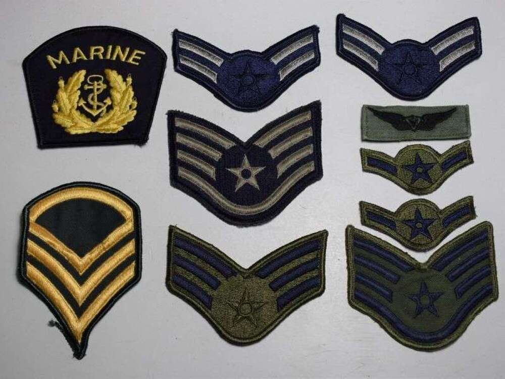 148)  Various Original Post WW2 US Army & USAF Rank Patches