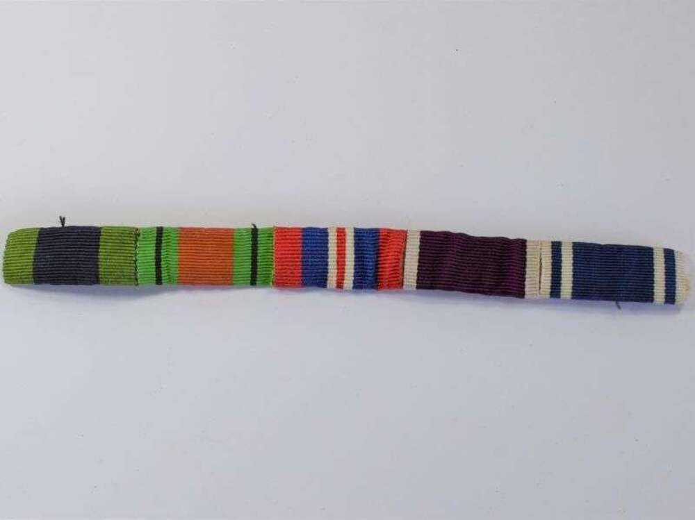 116) Original Uniform Removed Ribbon North West Frontier, LSGC, Police Medal etc
