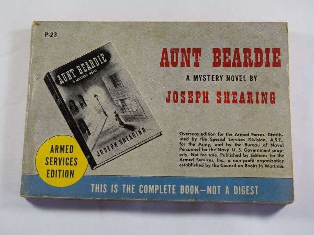 52 Original WW2 US Military Forces Novel Aunt Beardie Dated 1940