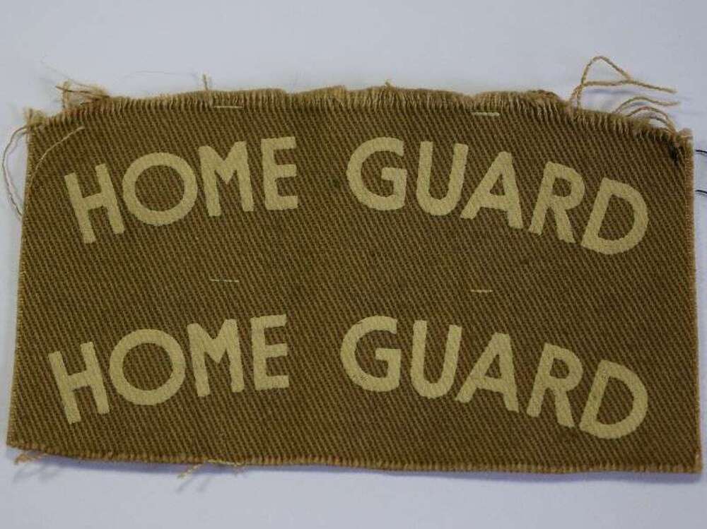 34) Excellent Original Uncut WW2 Home Guard Printed Shoulder Title Pair