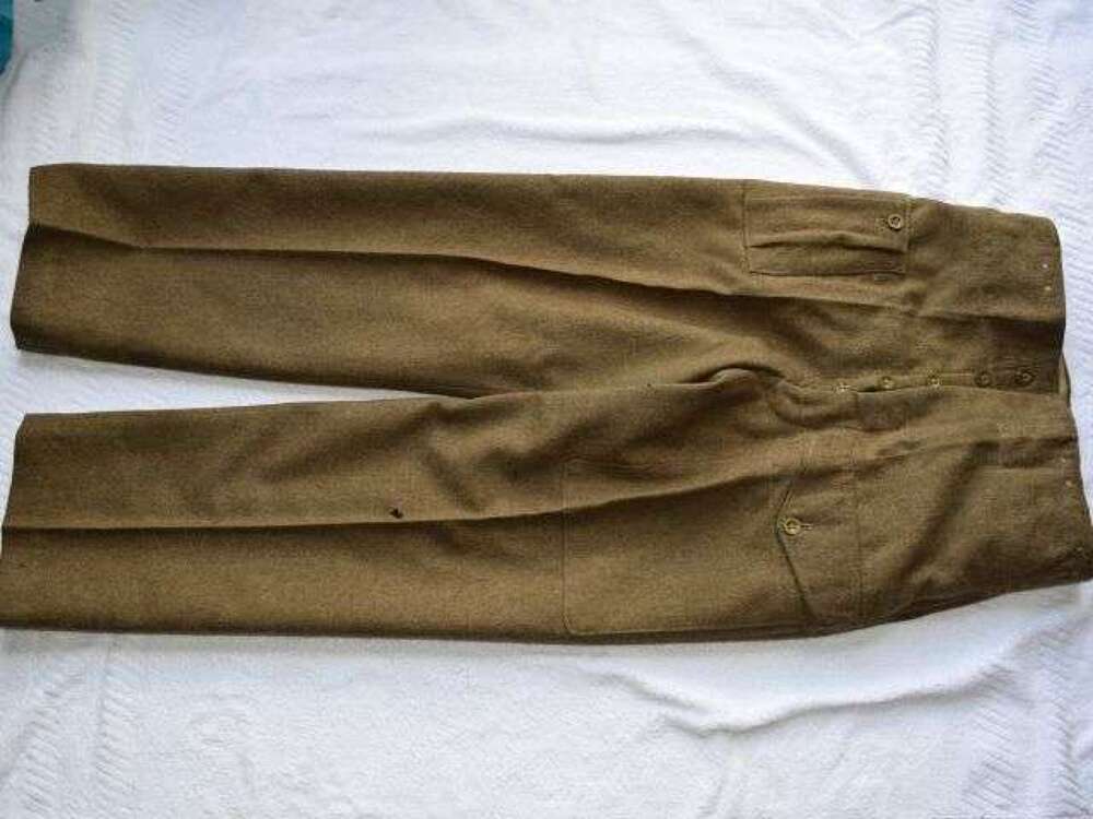 119) Excellent Original British Army 1946 Pattern Battledress Trousers Dated 1947