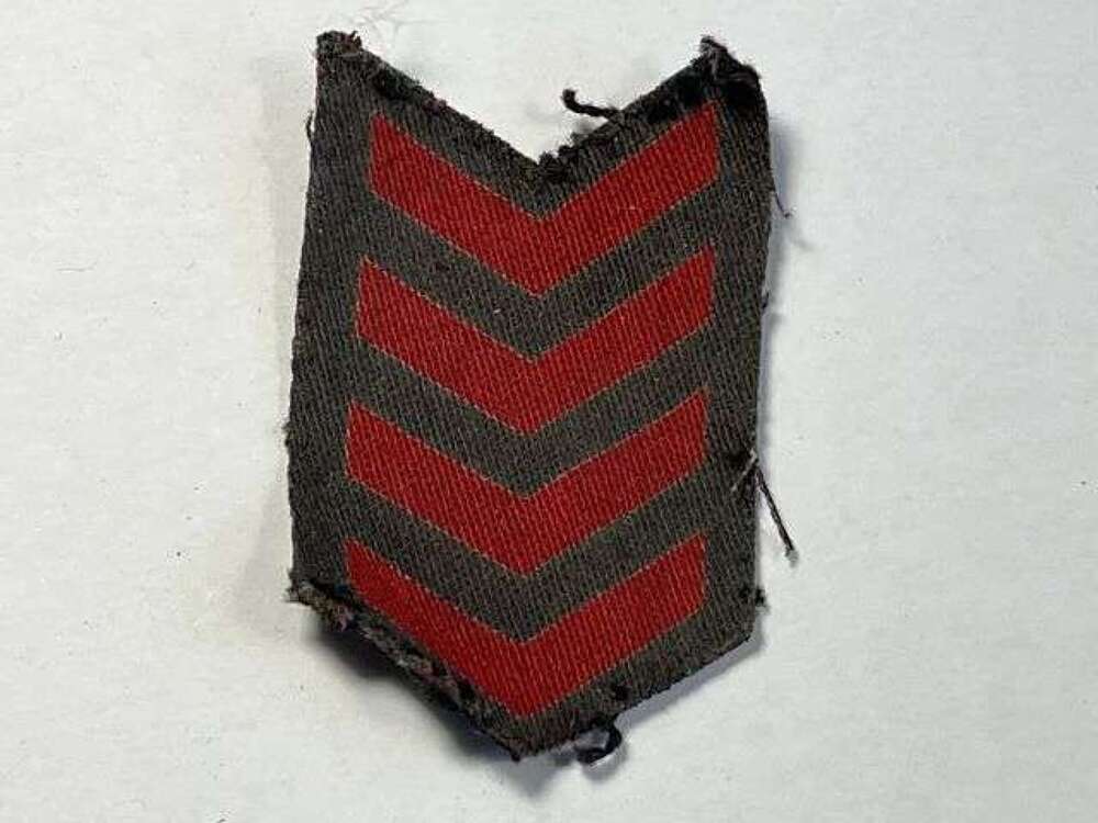 10) Original Uniform Removed WW2 ARP, CD Printed War Service Chevrons 4 Years