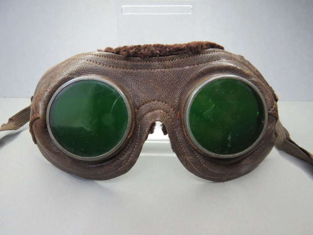 WWII RAF Royal Air Force Night Adaption Goggles with Green Lenses, Glasses
