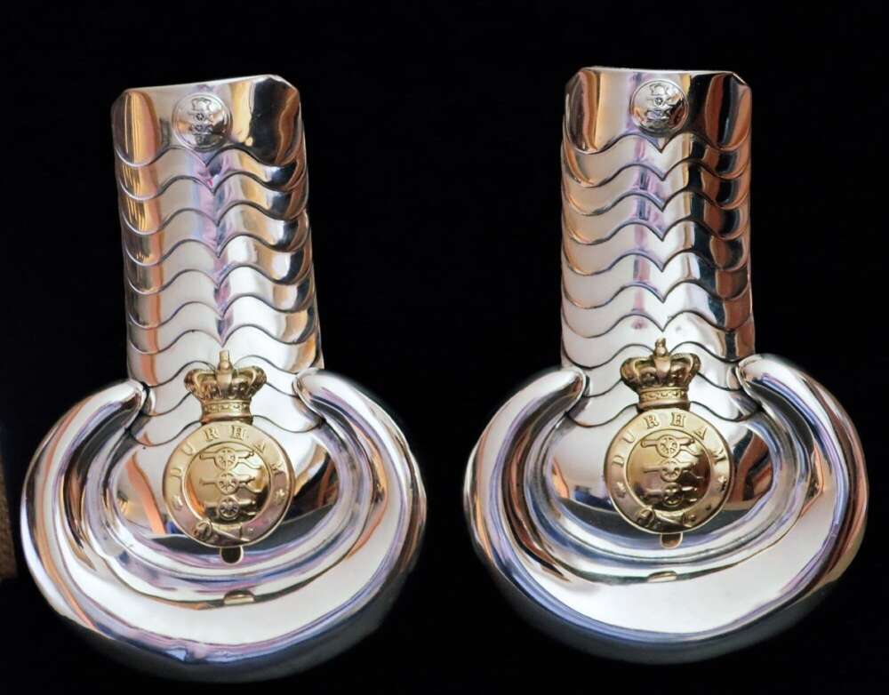 Durham Artillery Volunteers - Silver and Gilt Victorian Officers Epaulettes