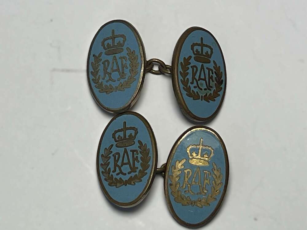 25) Excellent Post WW2 Royal Air Force Enamel Cufflinks