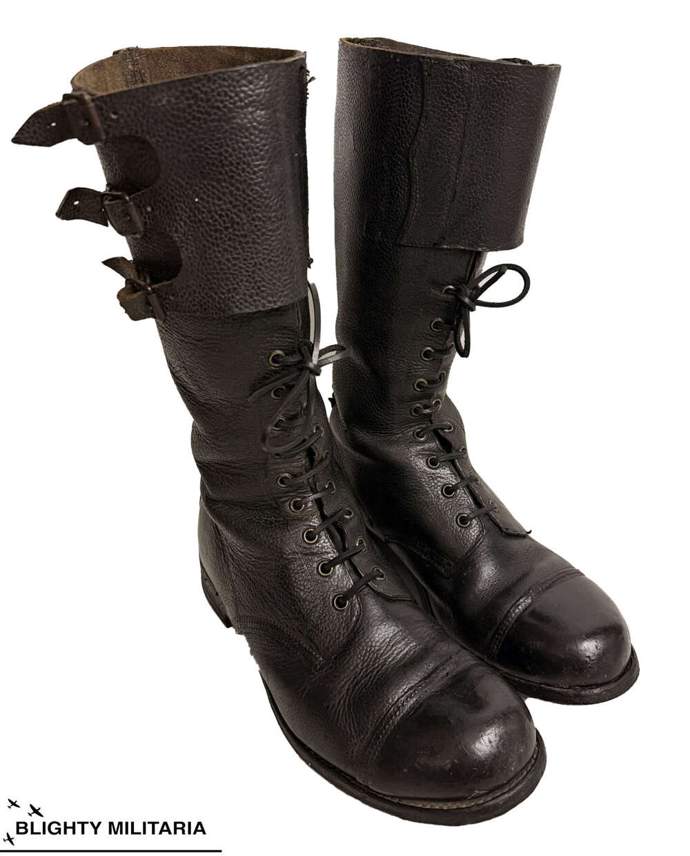 Original 1941 Dated British Army Dispatch Rider's Boots - Size 8L