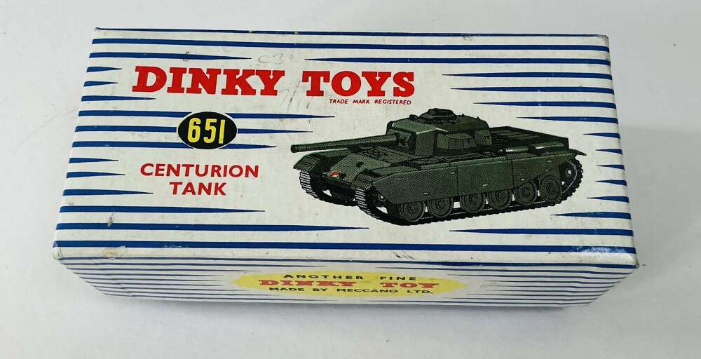 A boxed Dinky Centurion tank