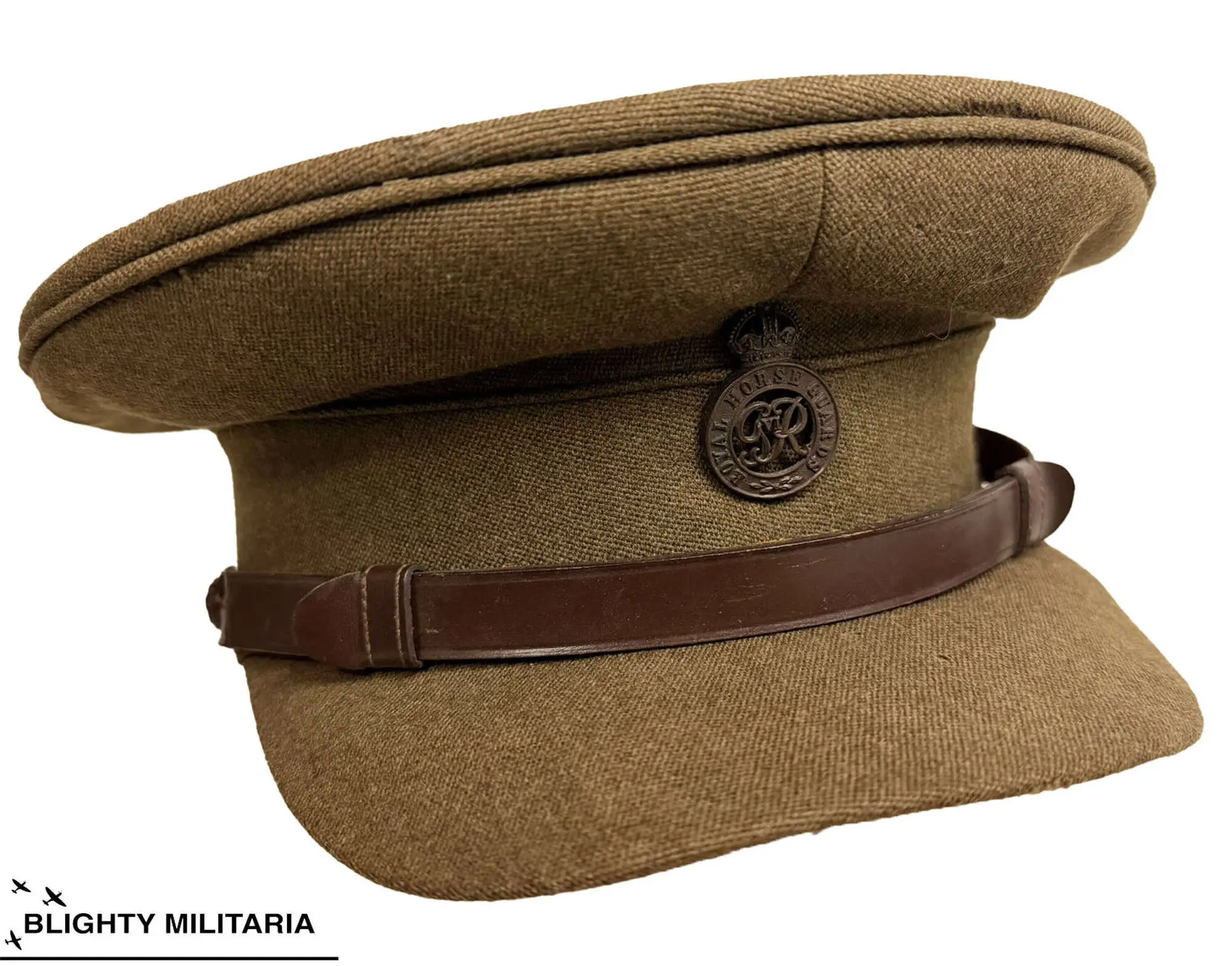 Original WW2 British Army Royal Horse Guards Officer's Peaked Cap in ...