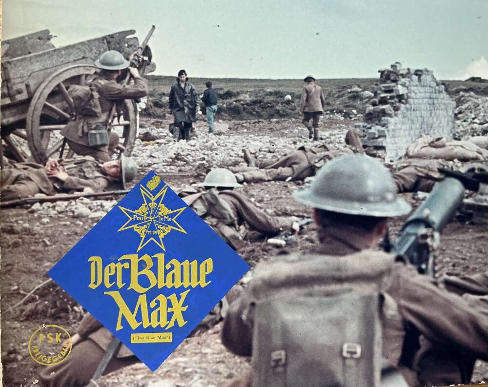 Blue Max film promo card dated 1966