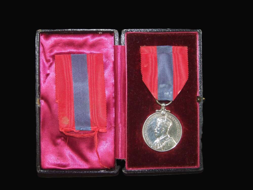 Cased George V Imperial Service Medal. 1931-37 Design