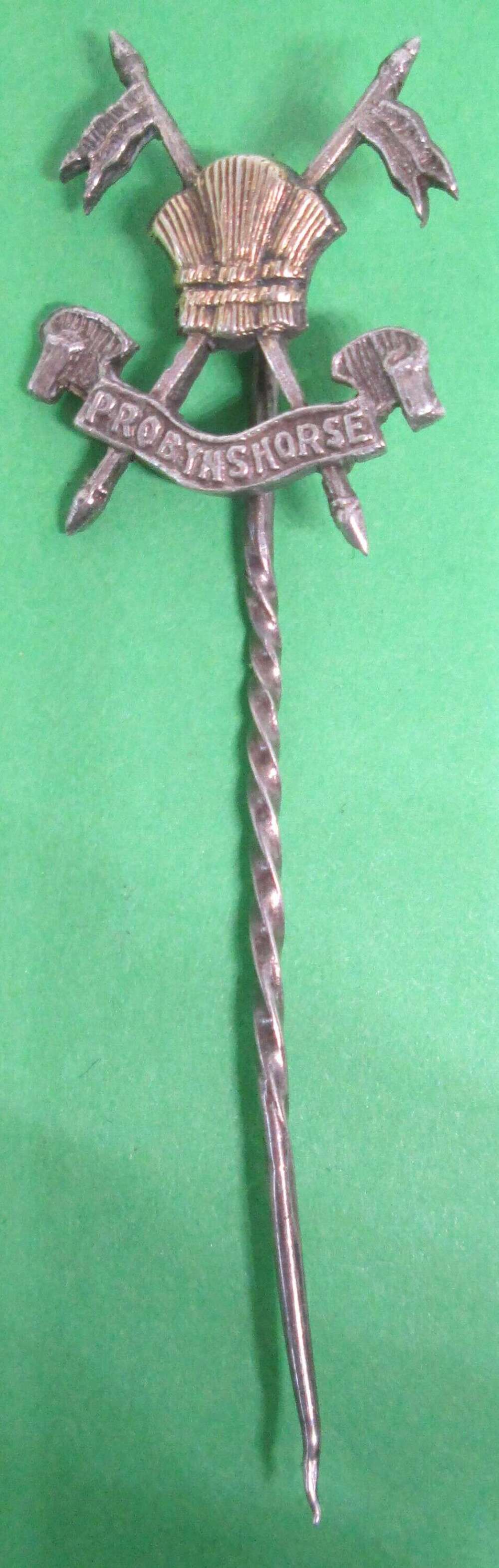 Silver Probyns Horse stick pin